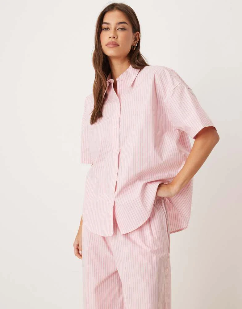 Calvin Klein Calvin Klein long sleeve pyjama set in pink stripe 4