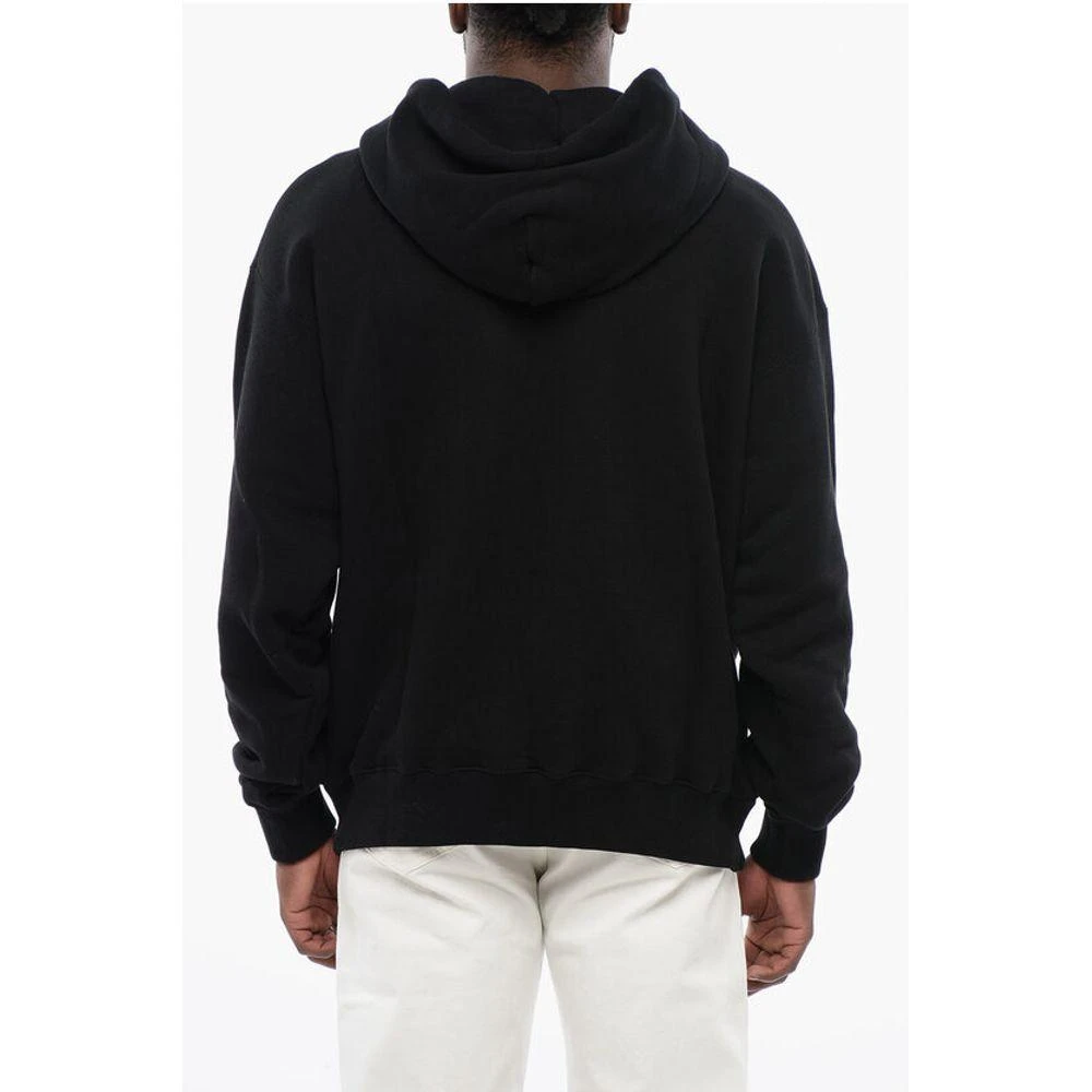 Off-White Off- Cotton QUOTE NUMBER SKATE Hoodie with Contrast Men's Print 2