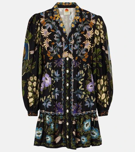 Farm Rio Winter Garden floral minidress 1