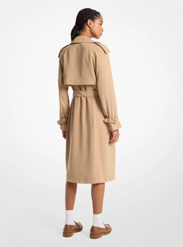 Michael Kors Draped Woven Trench Coat 2