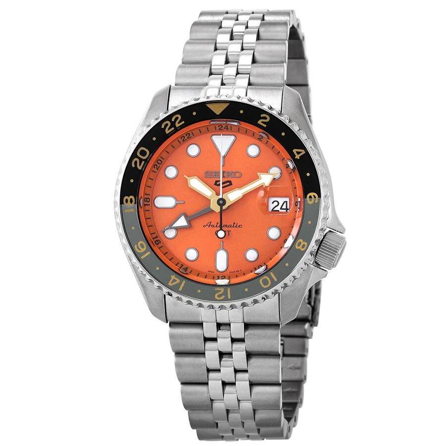 Seiko 5 Sports GMT Automatic Orange Dial Men's Watch SSK005K1 1