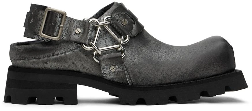Acne Studios Black Leather Buckle Slip-On Loafers 1