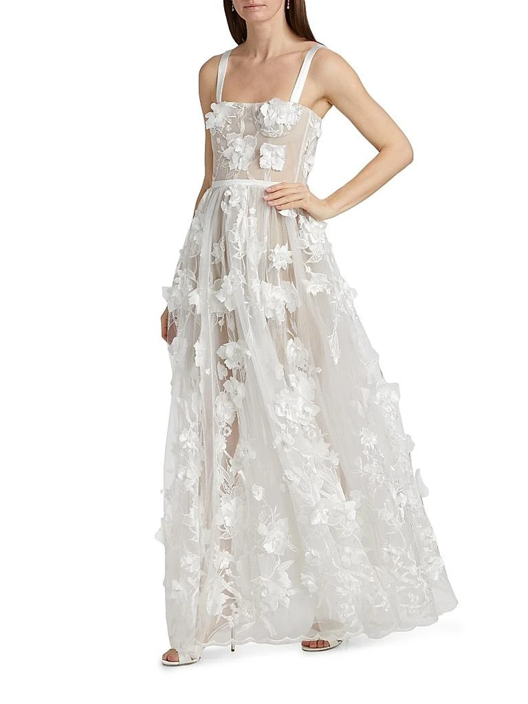 BRONX AND BANCO Anastasia Floral Appliqué Gown 4