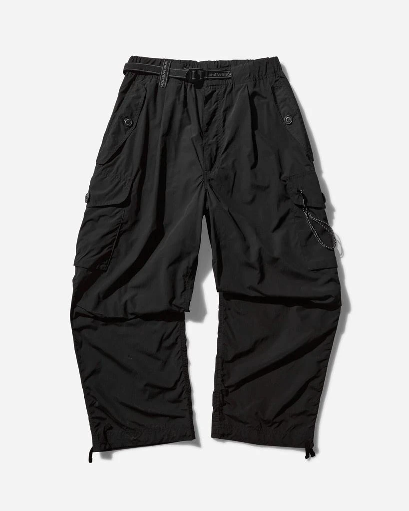 And Wander Men's Oversized Cargo Pants Black 1