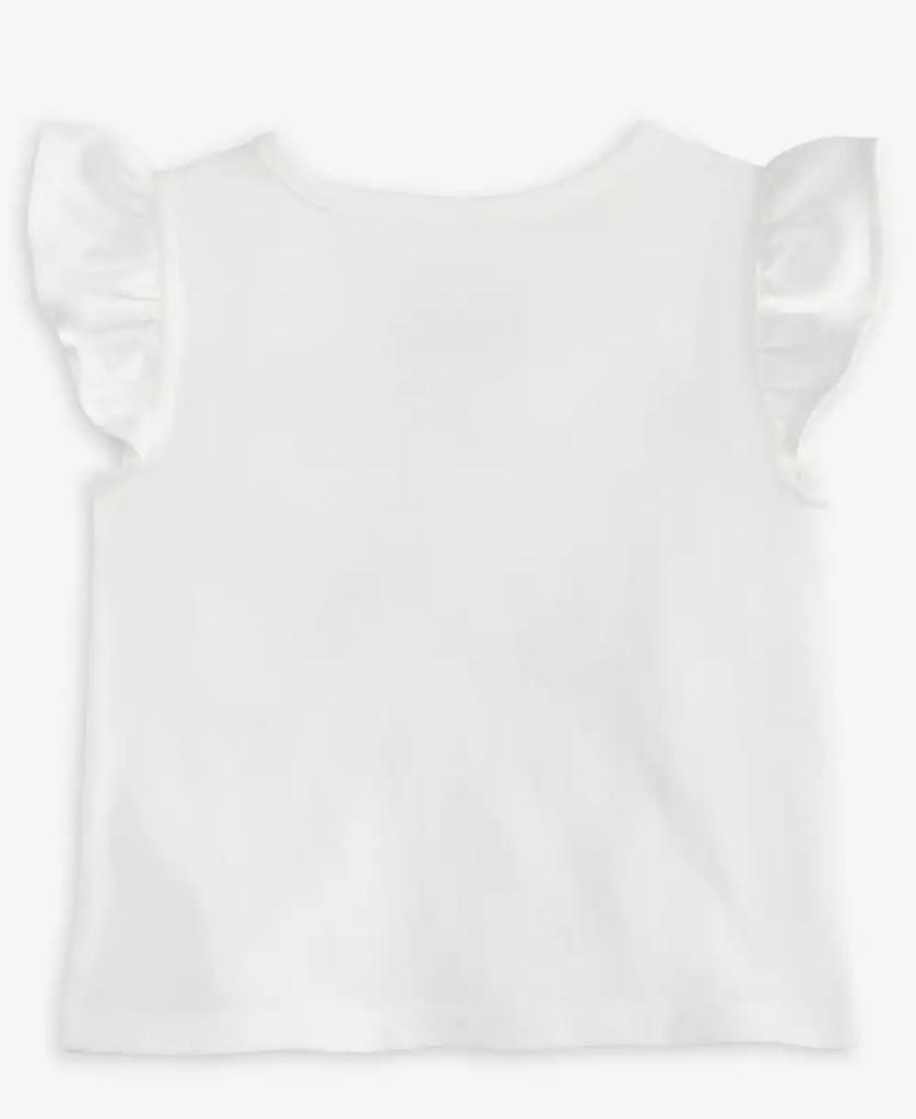 First Impressions Baby Girls Kitty Mermaid Graphic Flutter-Sleeve Top, Exclusively at Macy's
