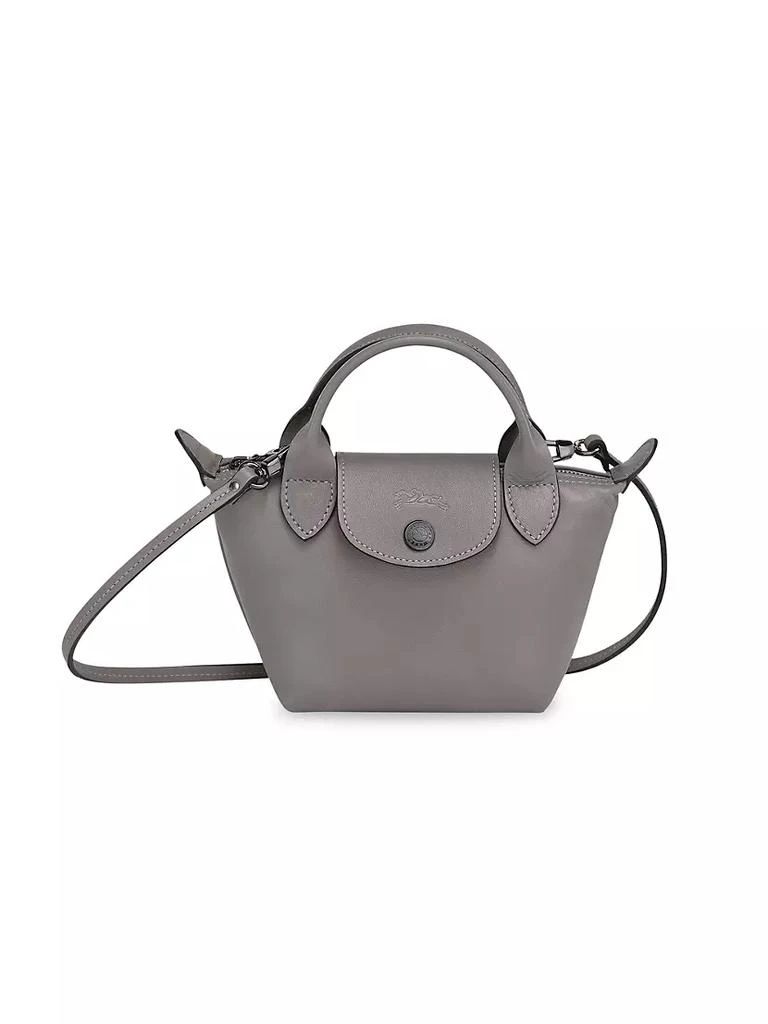 Longchamp Small Le Pliage Leather Crossbody Tote 1