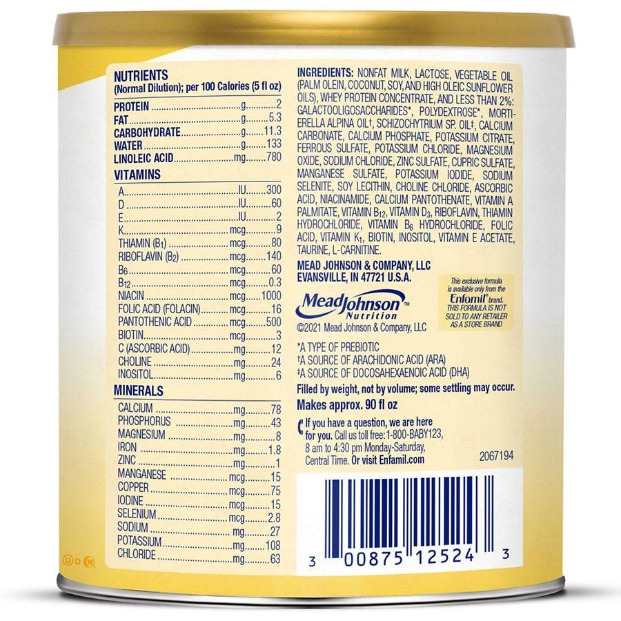 Enfamil Infant Formula Milk-Based with Iron Powder Makes 90 Ounces 2
