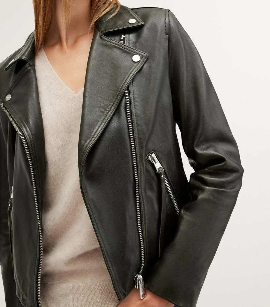 ALL SAINTS Leather Dalby Biker Jacket 3