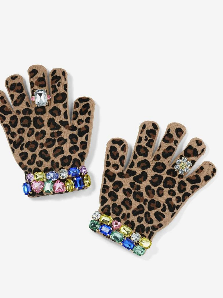 Super Smalls Super Smalls Girls Jungle Leopard Gloves in Multicolour 1