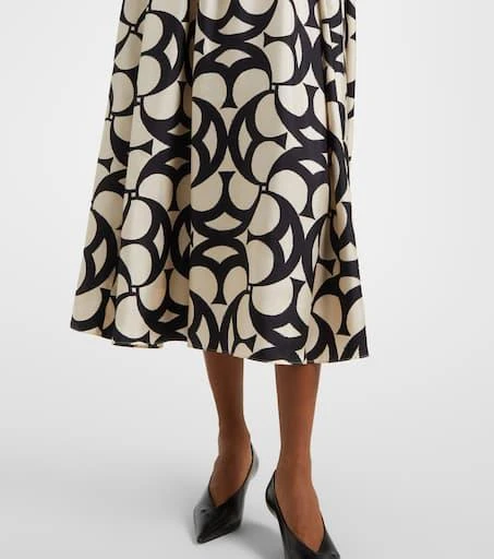 Max Mara Nina silk twill maxi dress 6