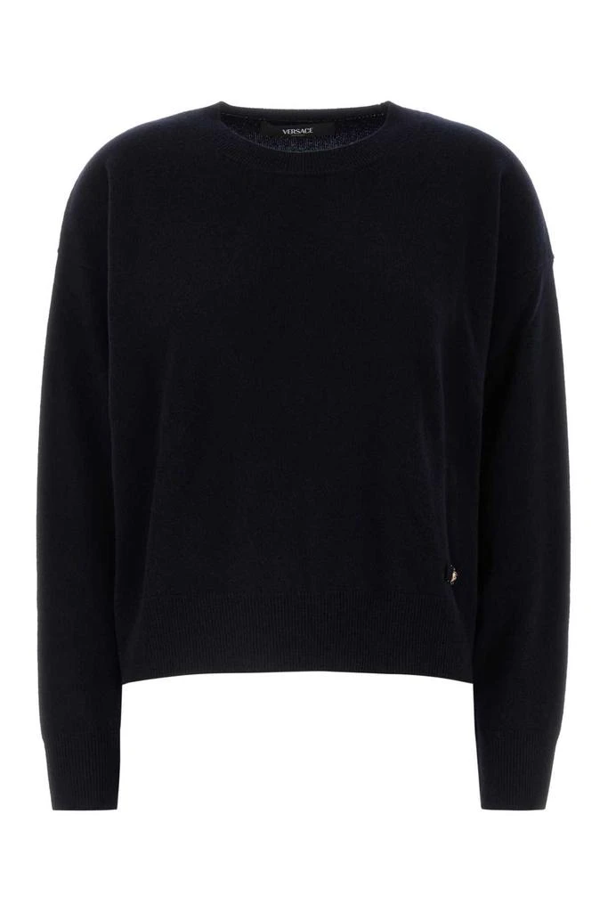 Versace Versace Logo-Plaque Crewneck Jumper 1