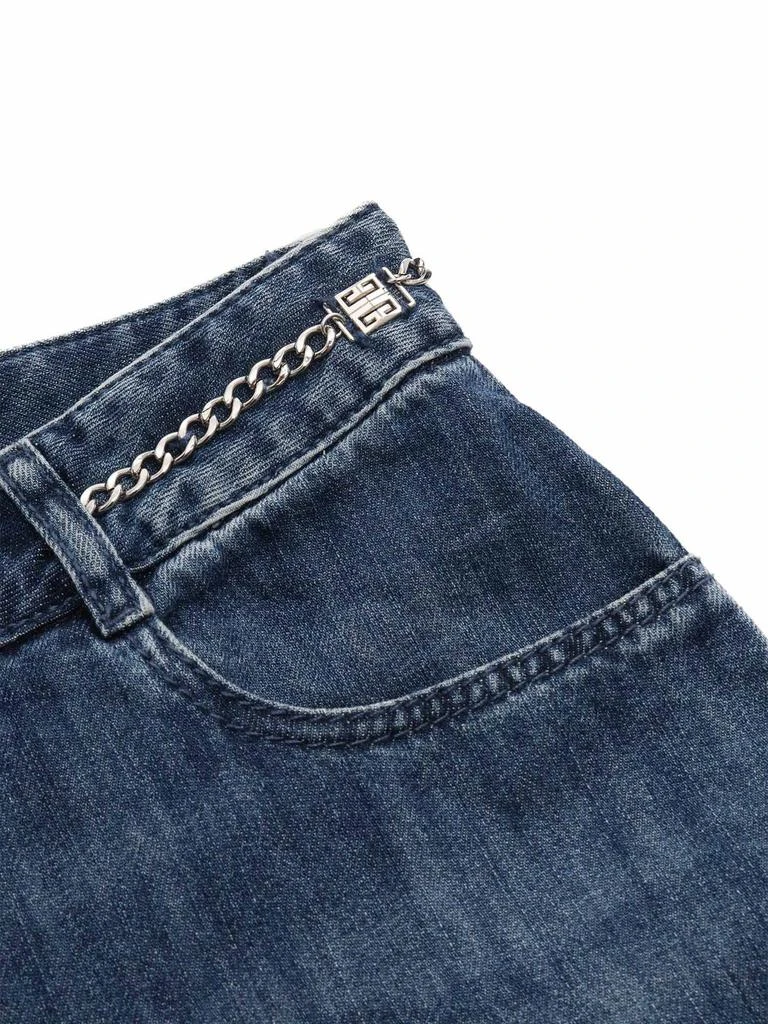 Givenchy Givenchy Kids Wide-Leg Logo Patch Jeans 3