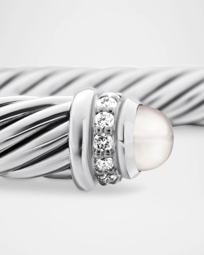 David Yurman Cable Bracelet with Gemstone and Diamonds in Silver 6