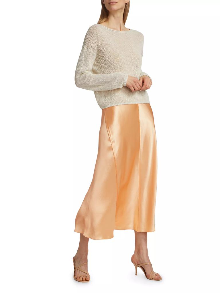 Vince Satin Panelled Slip Skirt