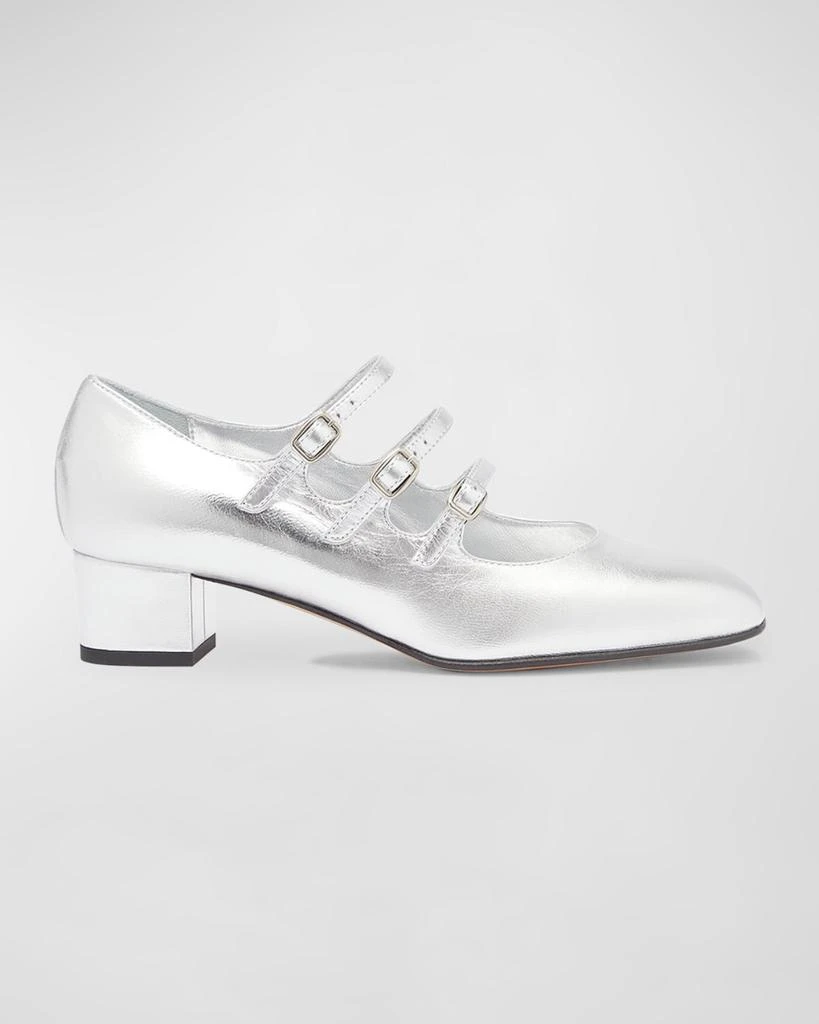 CAREL Kina Metallic Mary Jane Ballerina Pumps 1