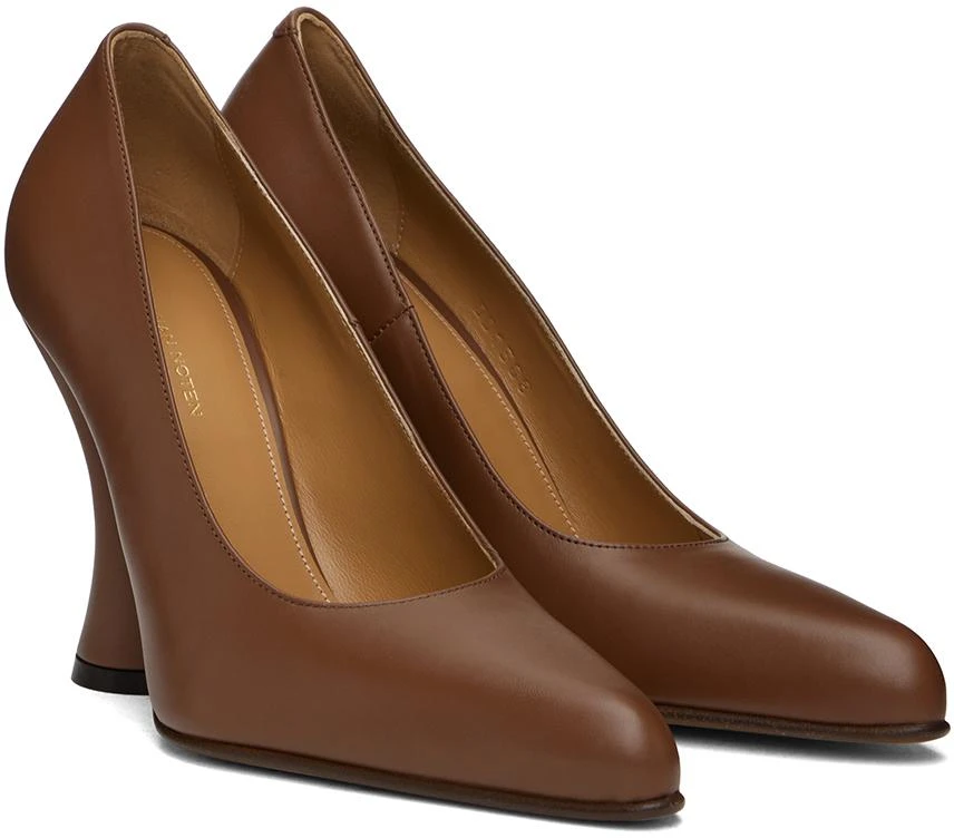 Dries Van Noten Tan Pointed Toe Heels 4