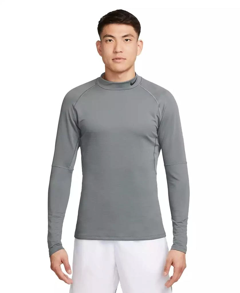 NIKE Men's Pro Slim-Fit Dri-FIT Mock Neck Long-Sleeve Fitness Shirt 1