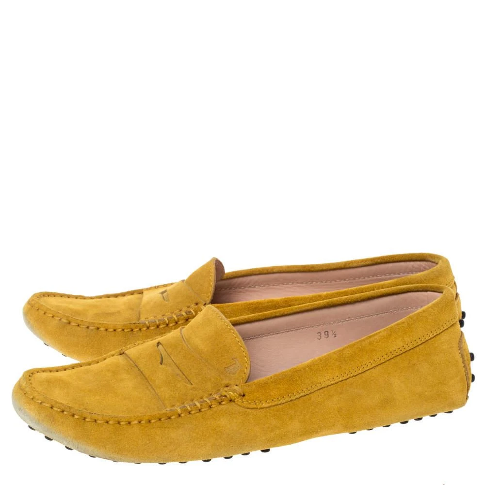 Tod's Tod's Yellow Suede Penny Loafers Size 39.5 4