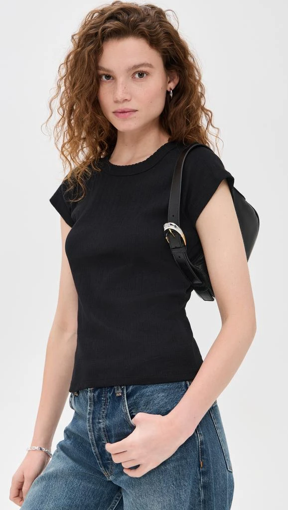 Marea Pointelle Crew Neck Tee 1