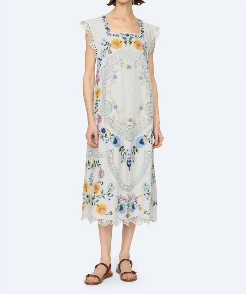 light blue spaghetti strap dress midi Lake Como Fitted Bodice Cami Strap Midi Dress Steel Blue
