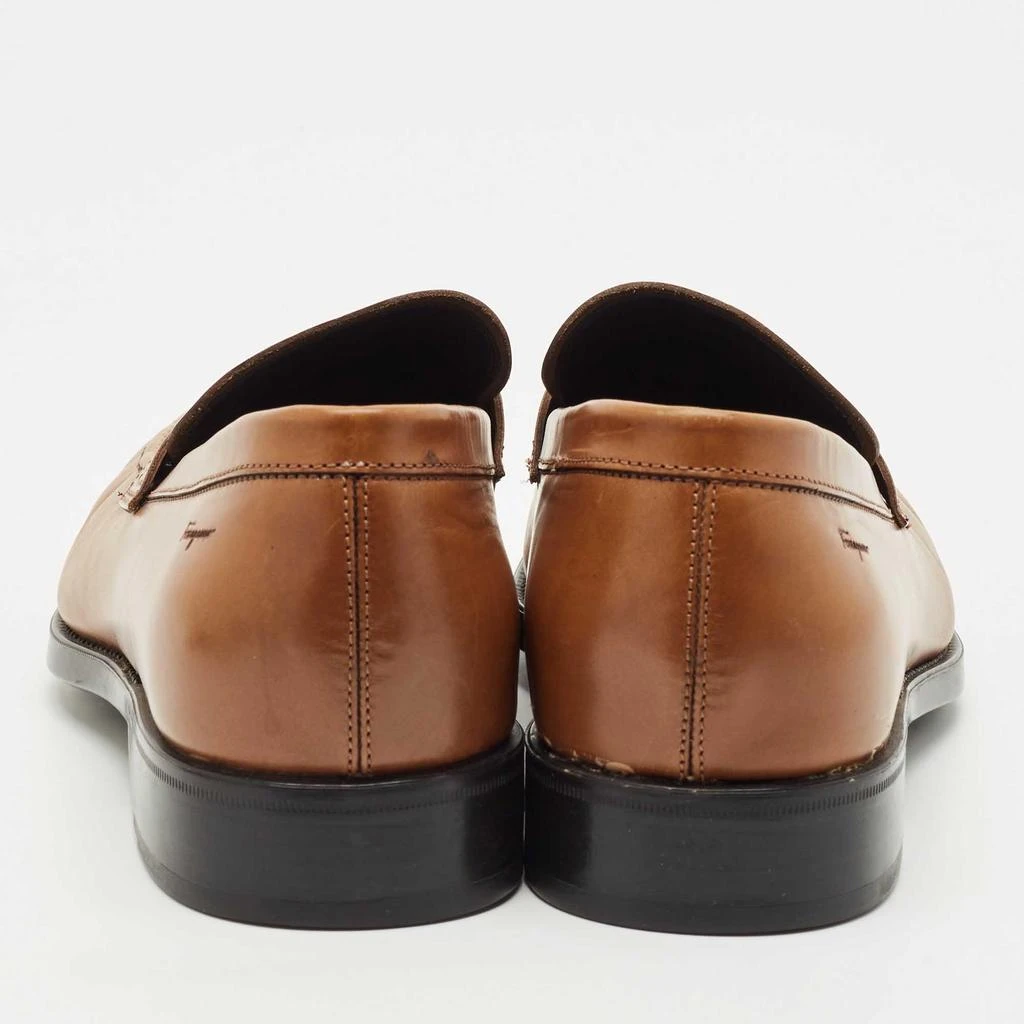 Salvatore Ferragamo Brown Leather Penny Loafers Size 40.5  display picture 1