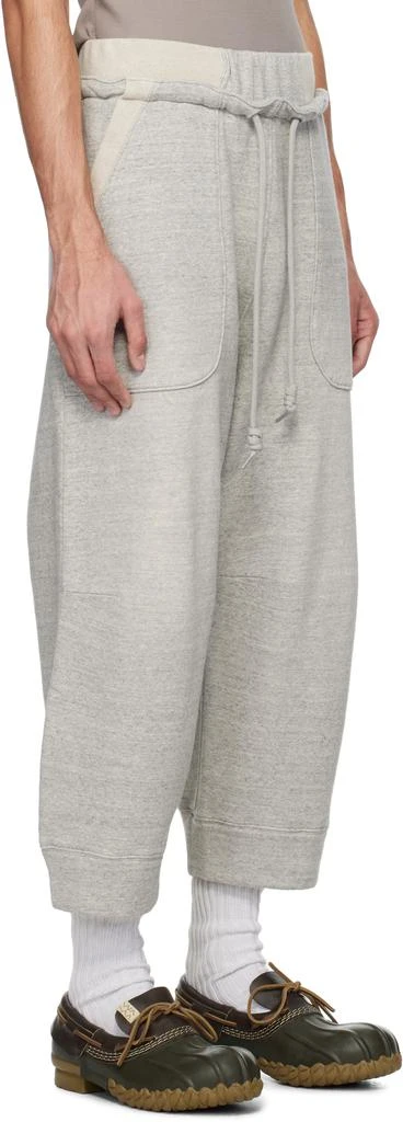 R13 Gray Deconstructed Cropped Sweatpants 2