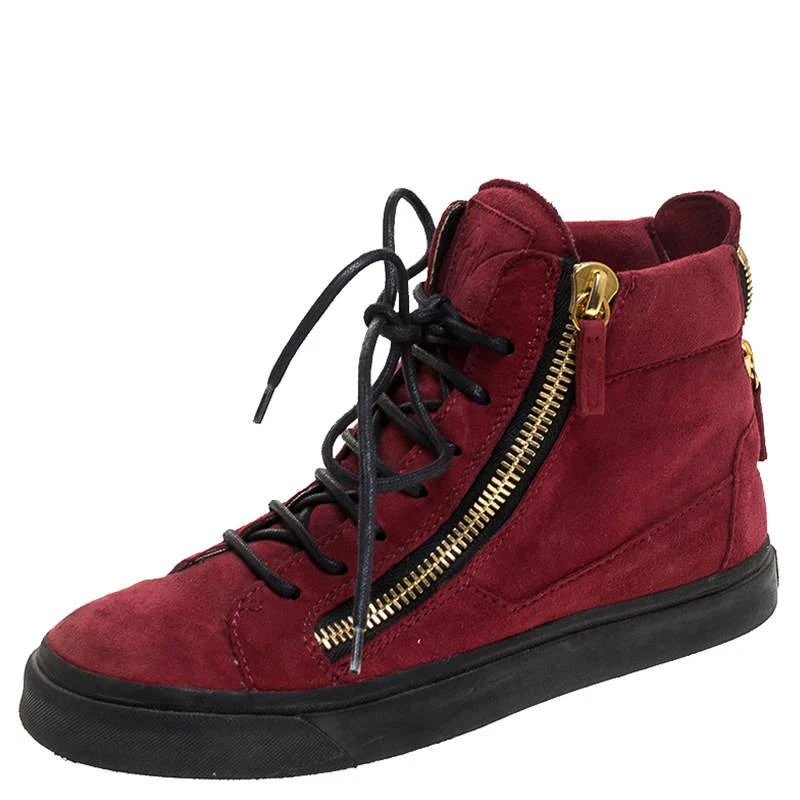 Giuseppe Zanotti Giuseppe Zanotti Red Suede Mid Top Sneakers Size 36 1