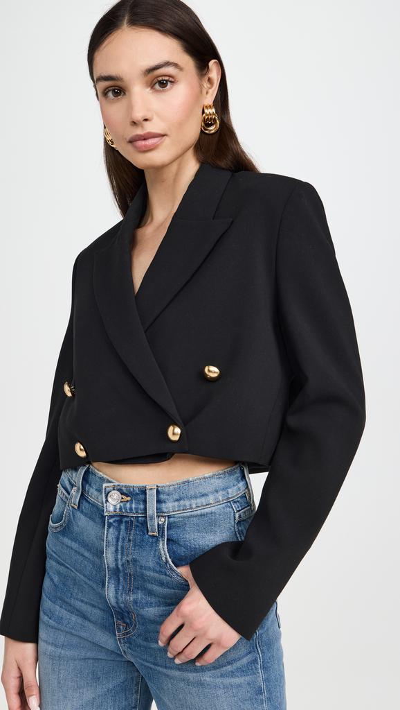 Black Halo Hugo Crop Blazer