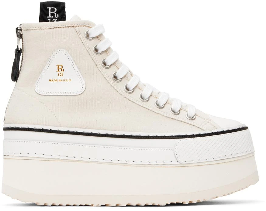 R13 Off-White Courtney Platform Sneakers 1