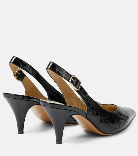 Khaite River crinkled leather slingback pumps 3