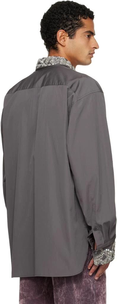 Dries Van Noten Gray Embellished Shirt 3