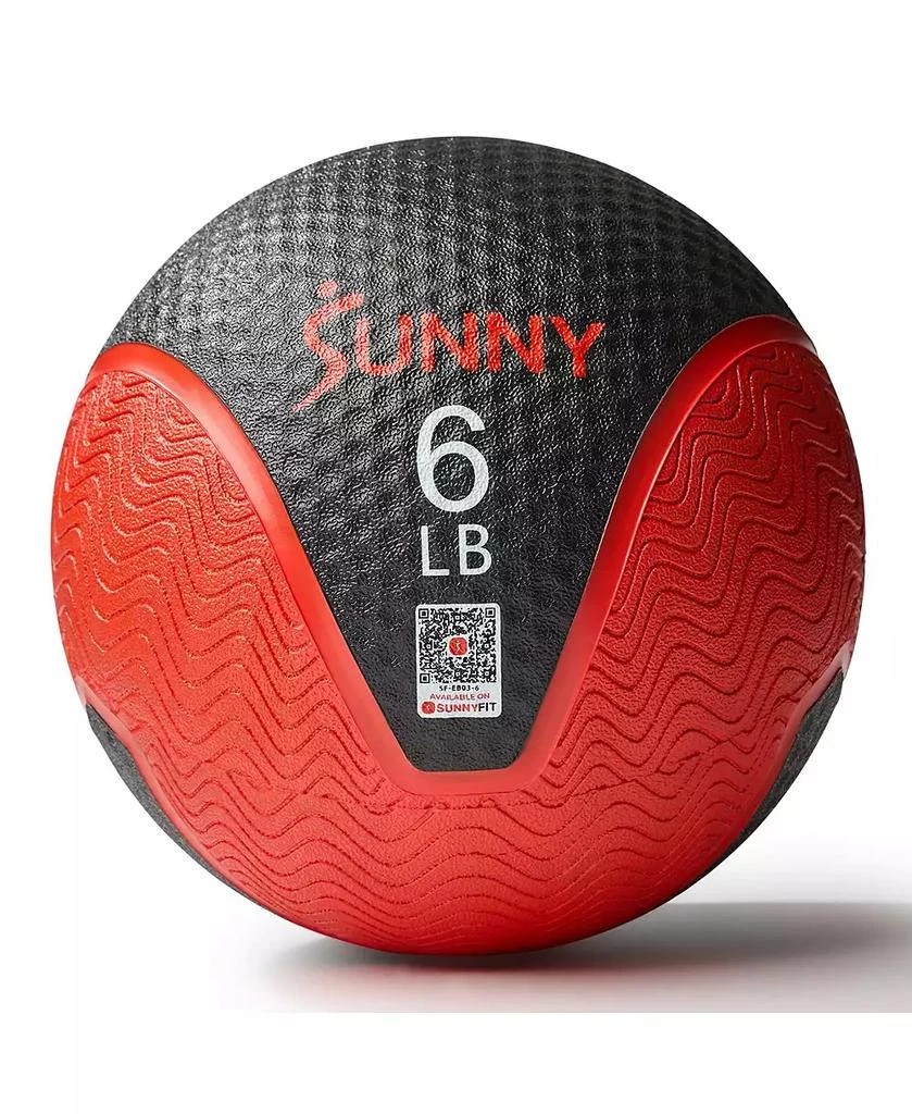 Sunny Health & Fitness Medicine Ball 6LBS, Non-slip Grip 1