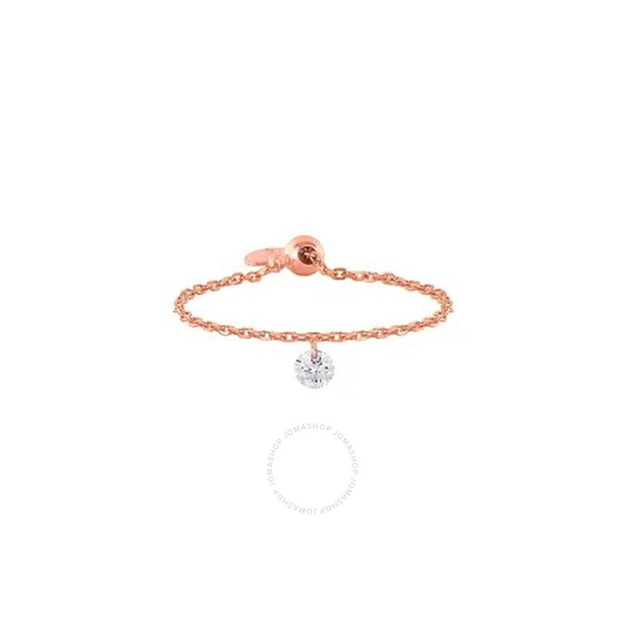 Persée Ladies Danae Ring In Rose Gold And Diamond Chain
