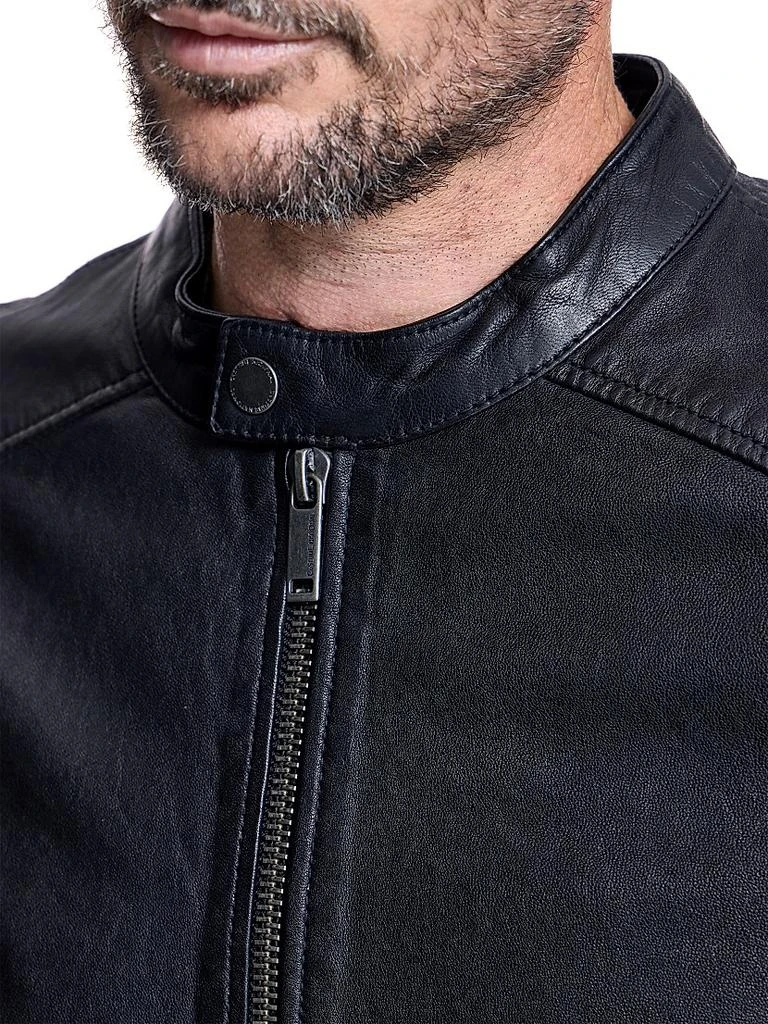 Maximilian Men's Collarless Bomber Jacket 5