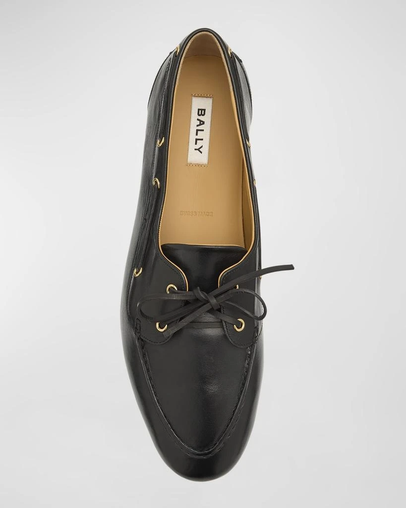 Bally Men's Pathy Leather Boat Shoes 6