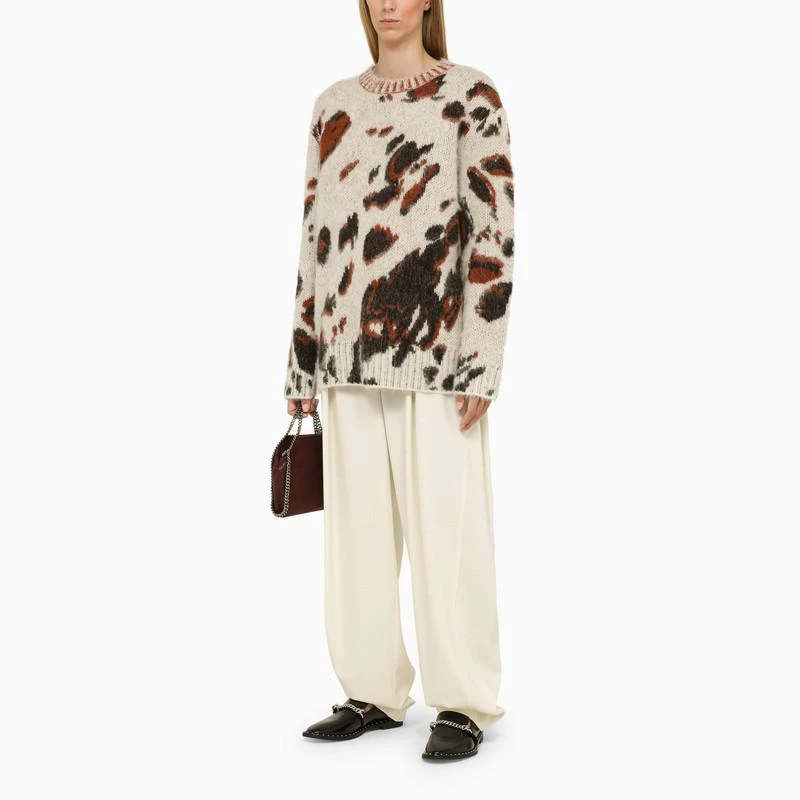 Stella McCartney Cream wool baggy trousers 2