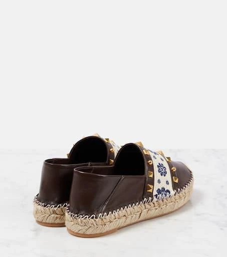 Valentino County Rockstud leather espadrilles 2