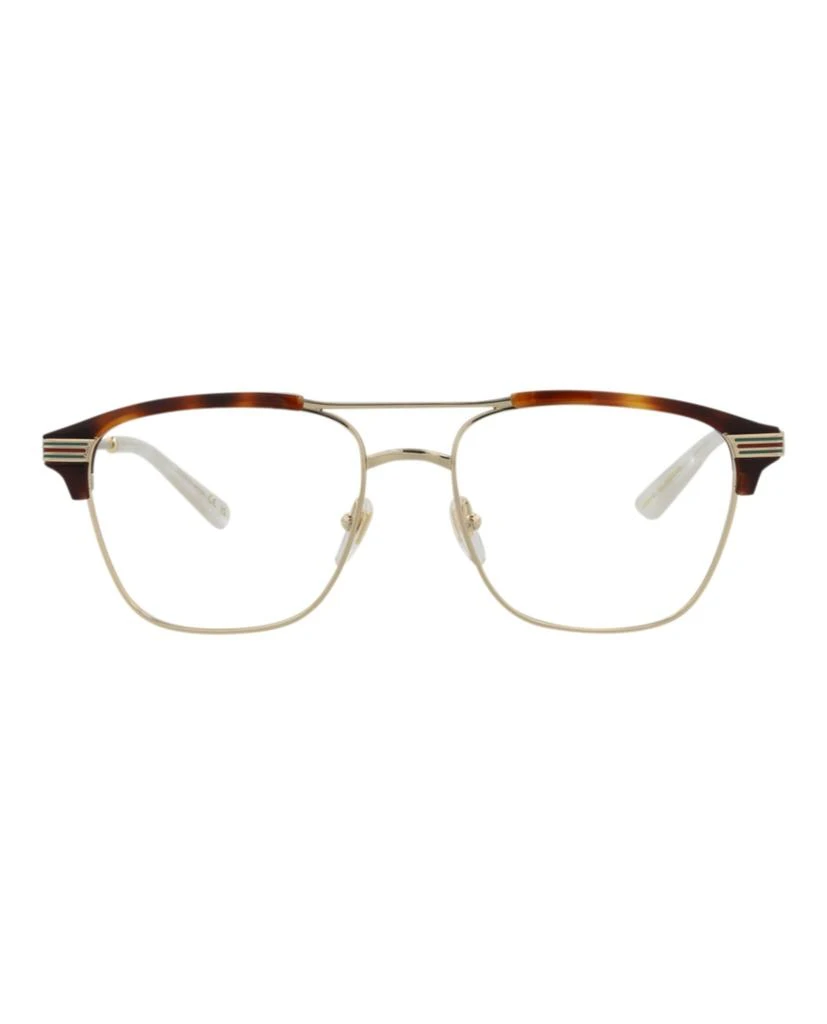 Gucci Square-Frame Metal Optical Frames 1