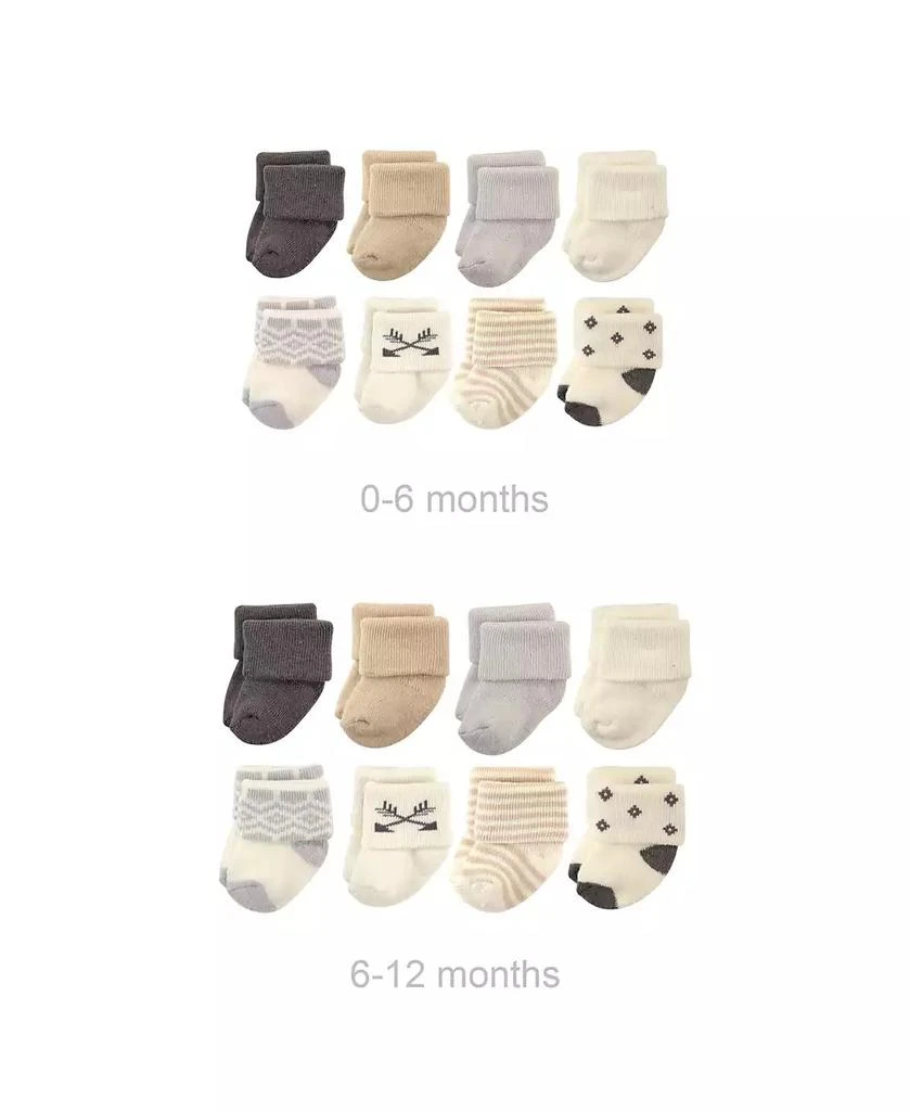 Hudson Grow with Me Cotton Terry Socks, Strawberry 8-Pack, 0-6 and