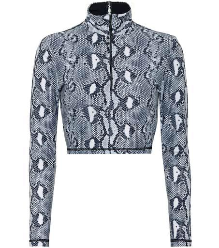 Adam Selman Sport Snake-print sports top