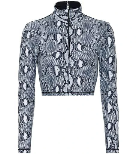 Adam Selman Sport Snake-print sports top 1