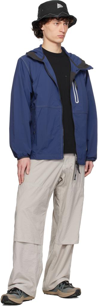 And Wander Blue Gramicci Edition Brushed Nylon Jacket - Outdoor