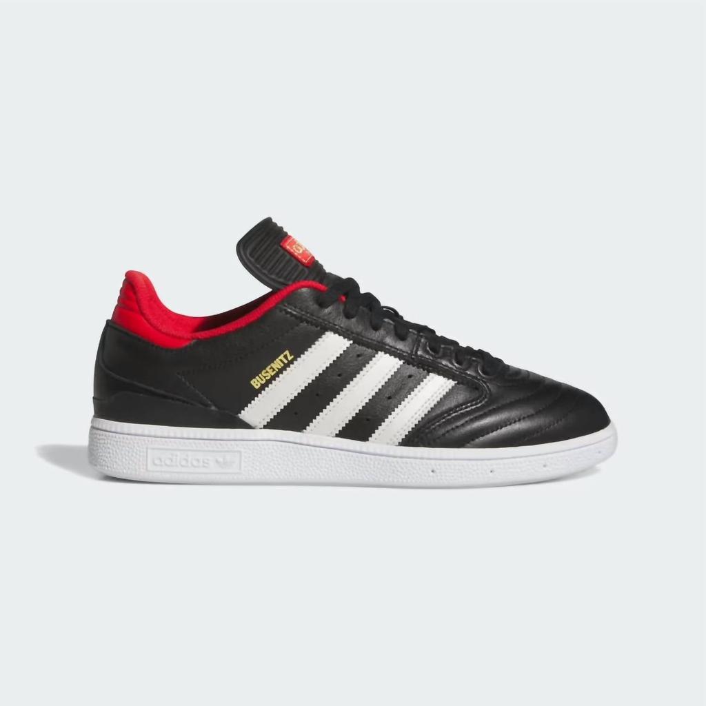 Adidas Men's Busenitz Core Skate Shoes In Core Black / Zero Metallic / Better Scarlet