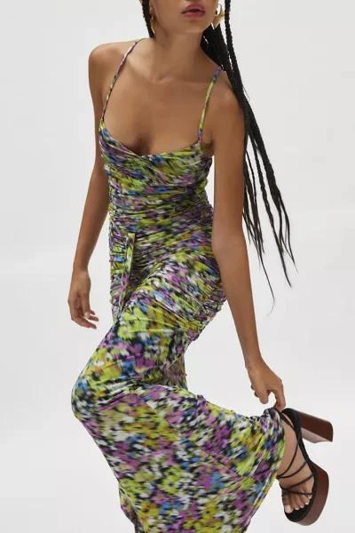 metallic gold dress short Metallic Gold One Shoulder Tight Short Cocktail Dress with Ruffles