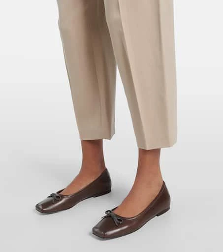 Brunello Cucinelli Monili bow-detail leather ballet flats 4