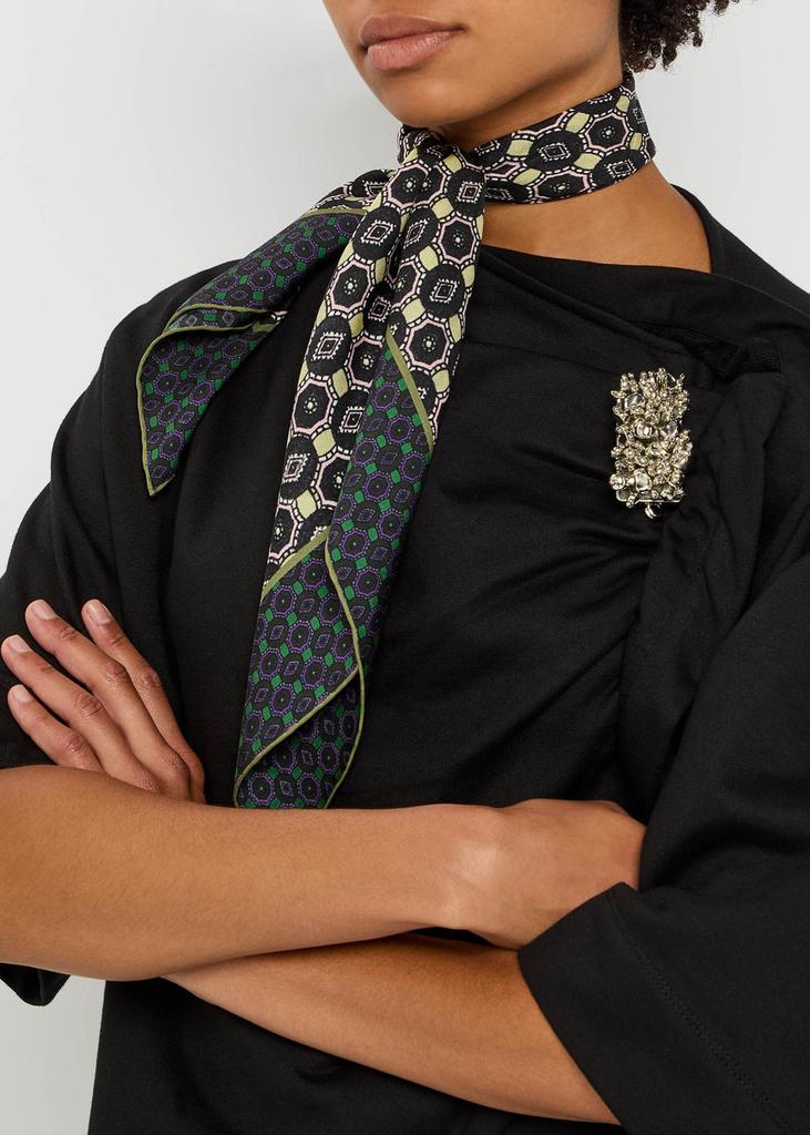 Dries Van Noten Facet printed silk scarf - Scarves - BeyondStyle