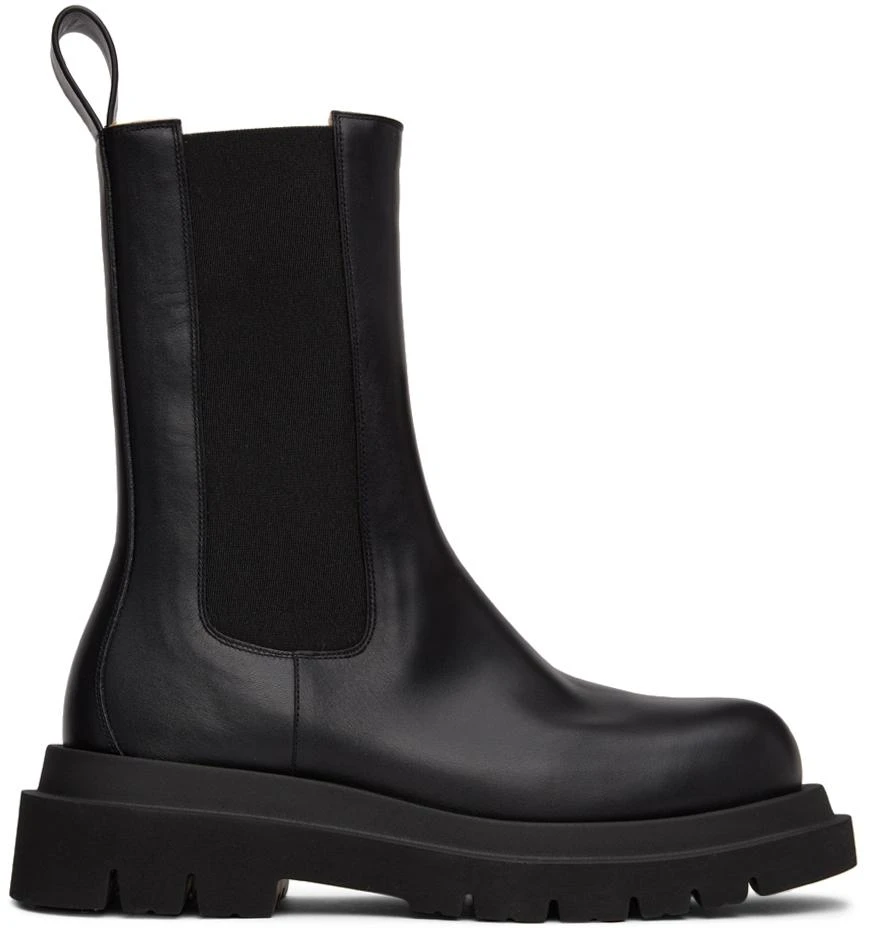 Bottega Veneta Black Shearling Lug Chelsea Boots 1