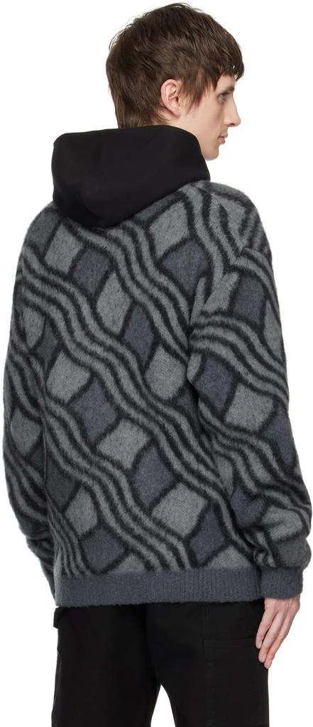 Awake NY Gray Wavy Cardigan 3