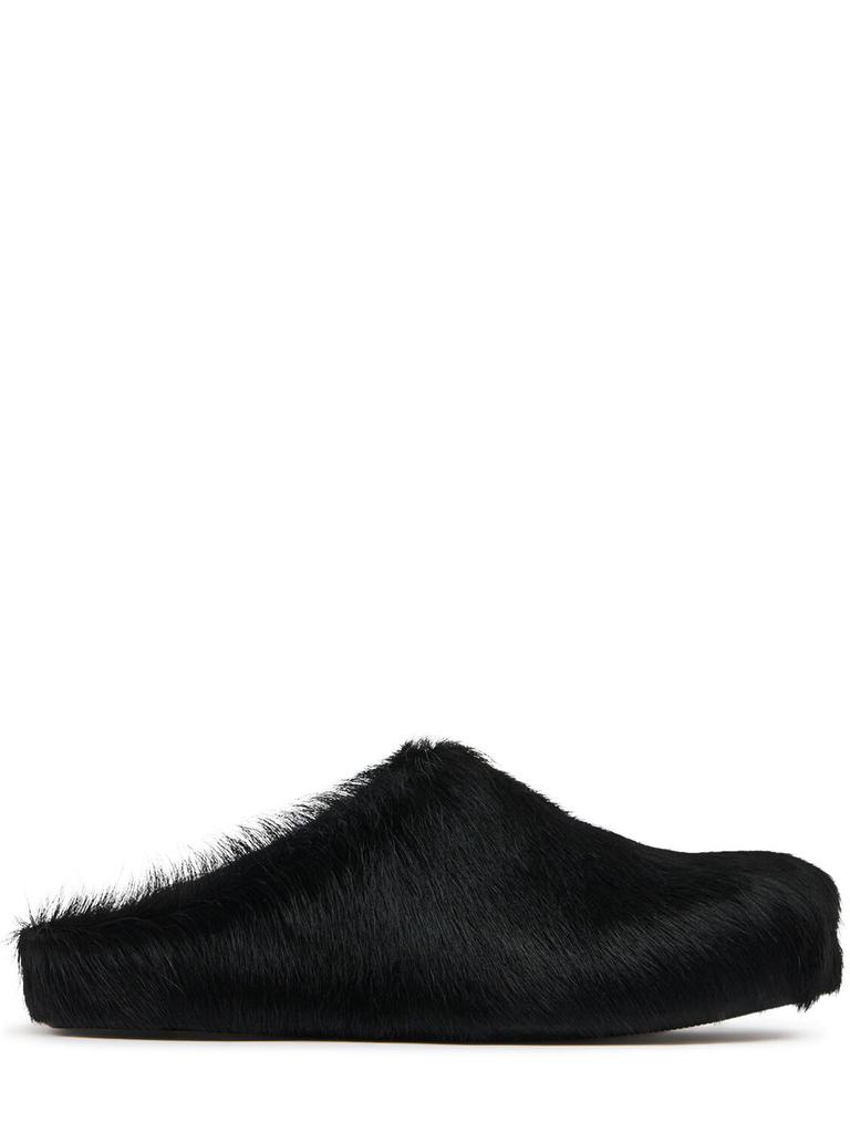 Marni 10mm Fussbett Pony Hair Sabot Flats