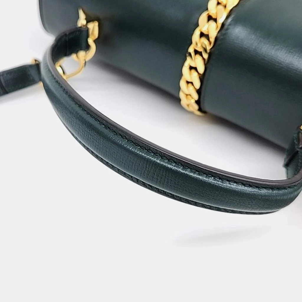 Gucci Gucci Green Leather Sylvie 1969 Top Handle Bag 4